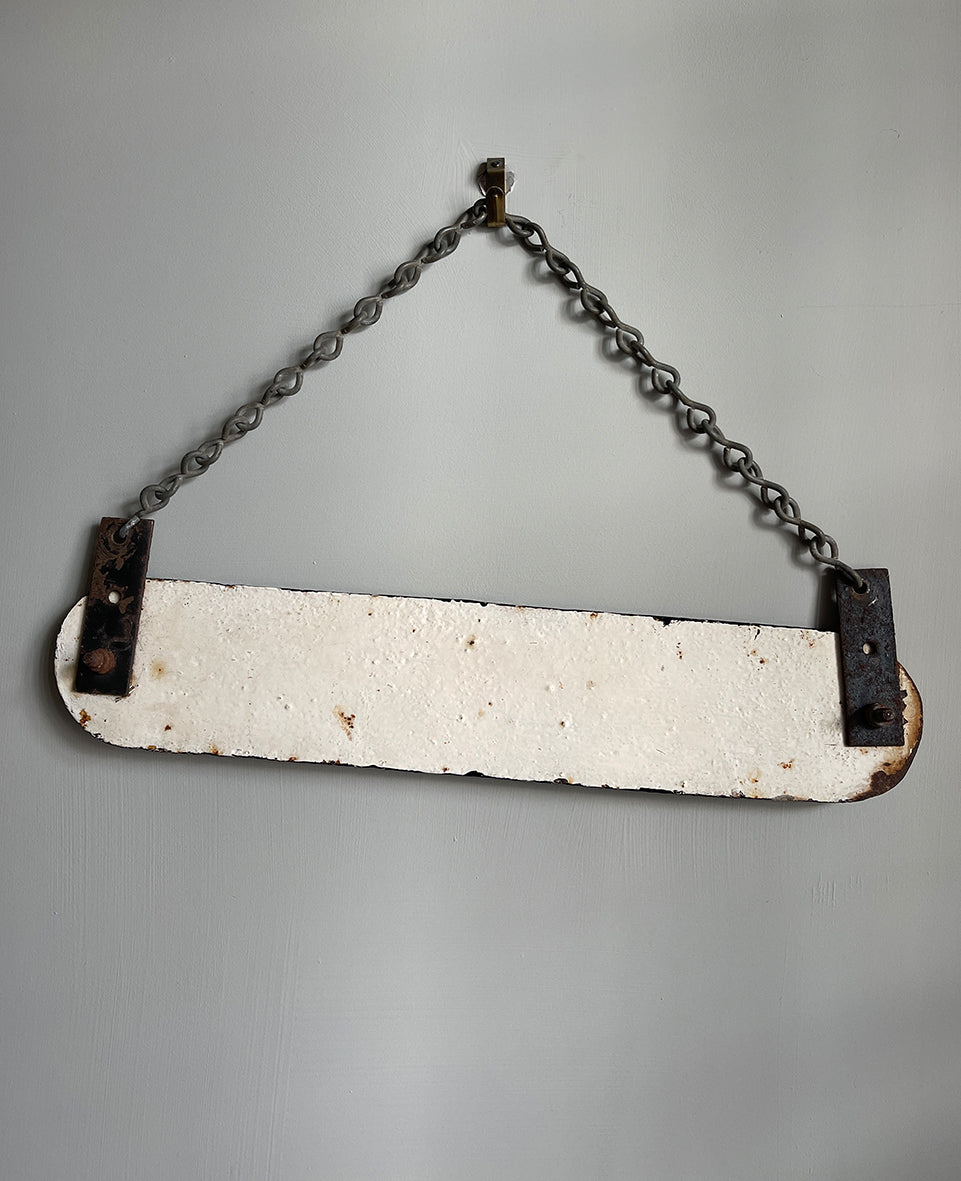 A cool cast iron office sign hung on a galvanized chain - SHOP NOW - www.intovintage.co.uk