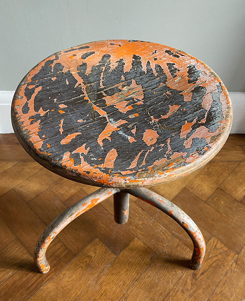 A Vintage Adjustable Vintage Work Stool - IntoVintage.co.uk