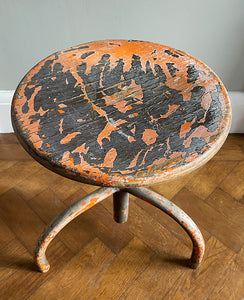 A Vintage Adjustable Vintage Work Stool - IntoVintage.co.uk