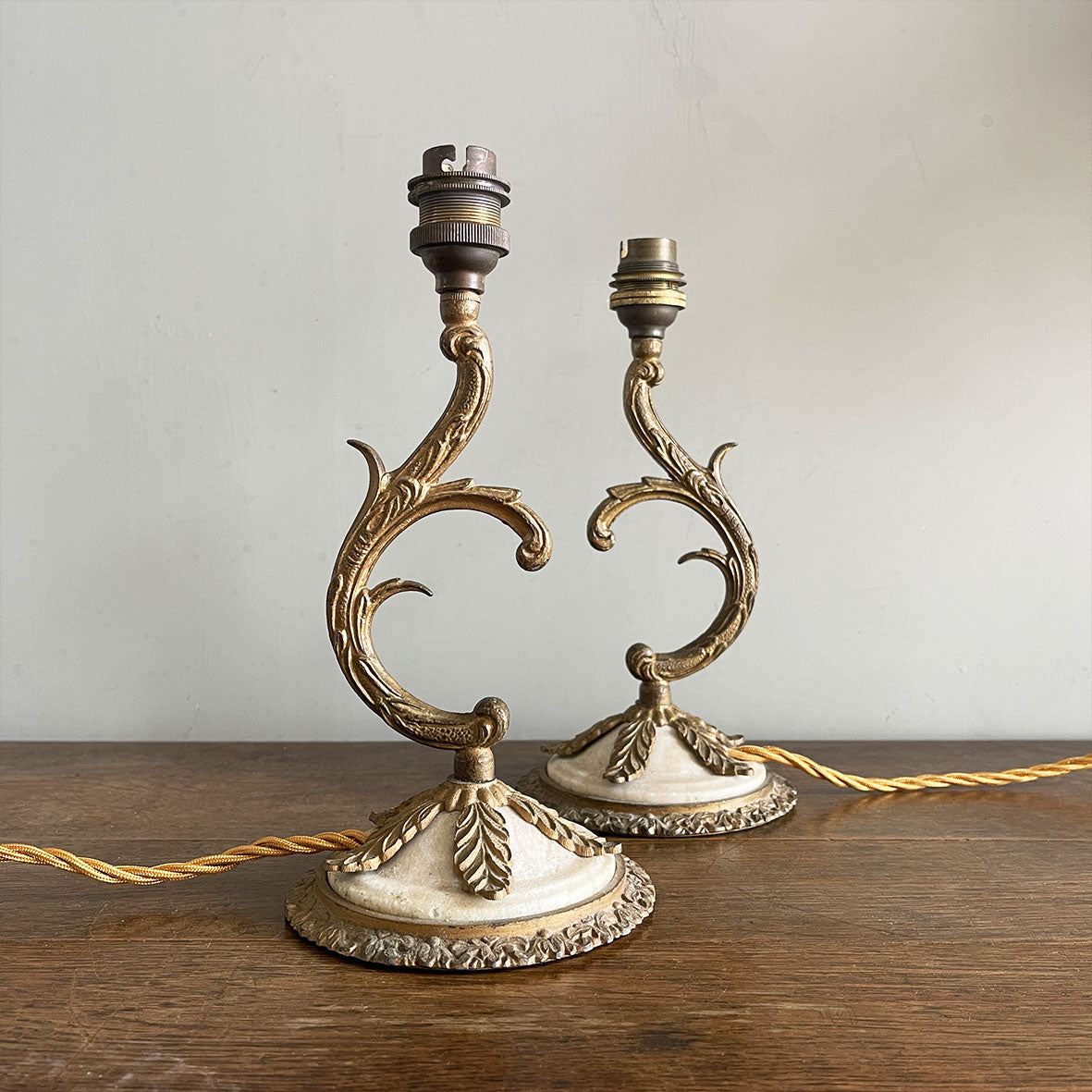 A pair of French Rococo Style Lamps - IntoVintage.co.uk – Intovintage.co.uk