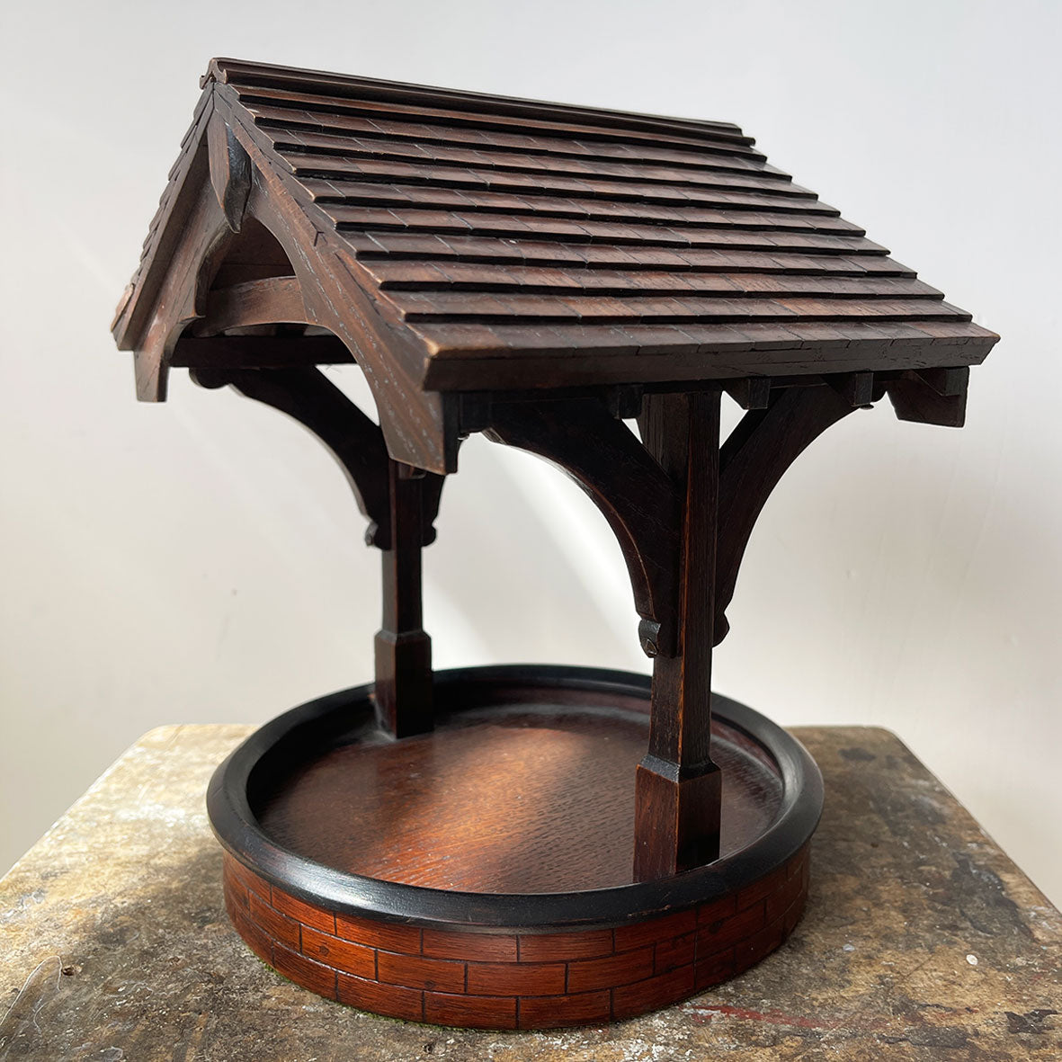 A beautifully crafted and detailed Architectural Model of an English Church Porch. Constructed from oak and dating from the 1920's - SHOP NOW - www.intovintage.co.uk