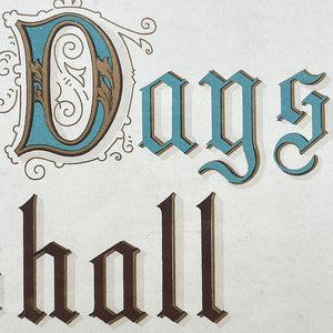A delightful large religious print with the words 'As thy Days so shall thy Strength be'. Good colourful typography and in its original mahogany cross-jointed frame - SHOP NOW - www.intovintage.co.uk