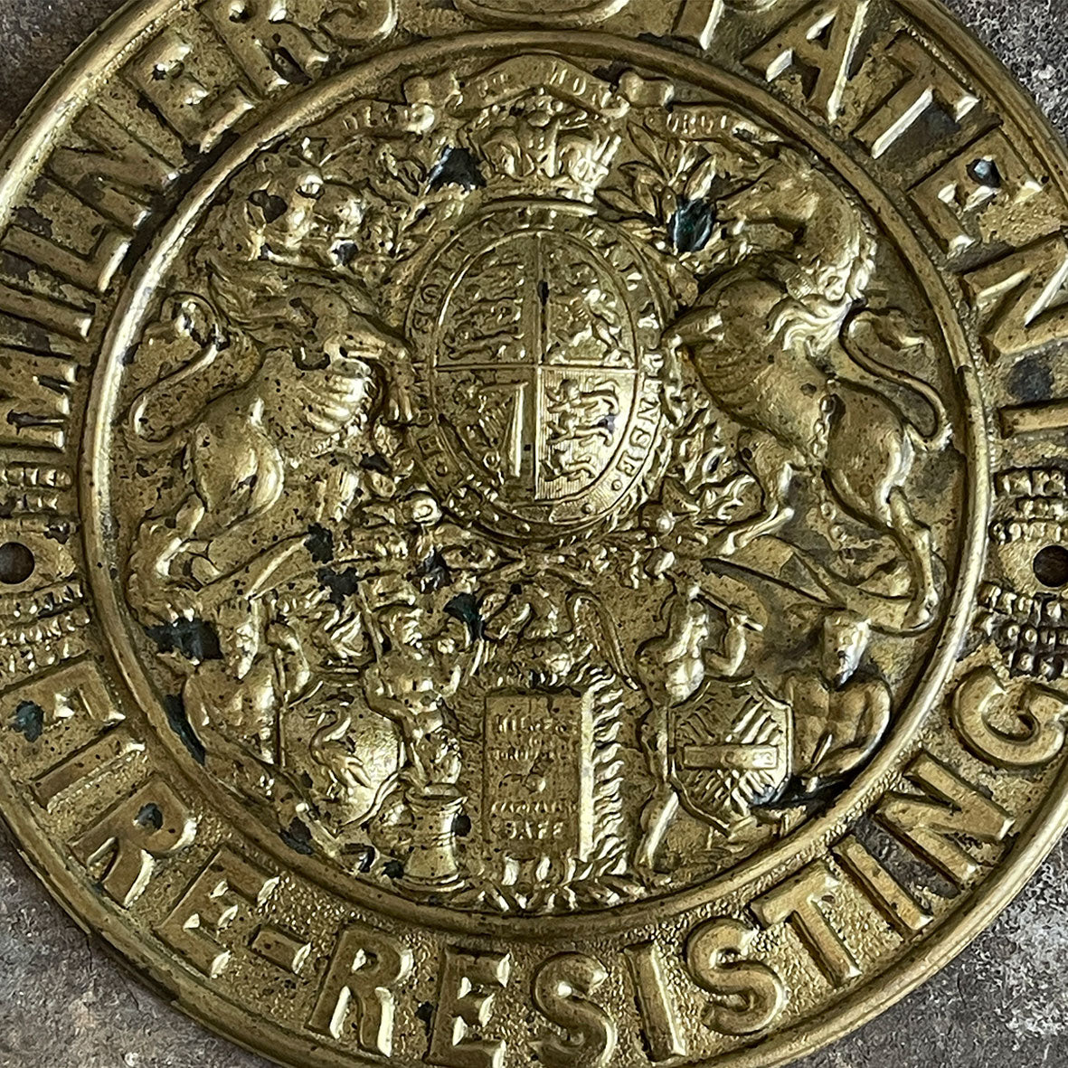 A Milners' Brass Safe Plate IntoVintage.co.uk Intovintage.co.uk