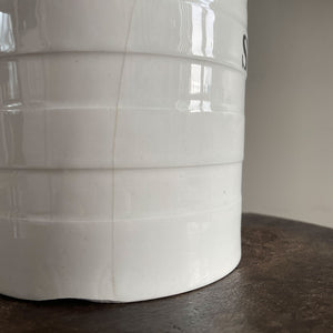 A Large White Ironstone Sago Jar