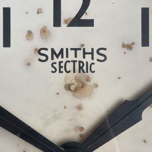 A Vintage Smith's 'Sectric' Wall Clock from the 1940s, made by the English clock company Smiths.. Made from brown Bakelite which is in nice clean condition having been polished and waxed, with an off white dial and retaining its original hands - SHOP NOW - www.intovintage.co.uk