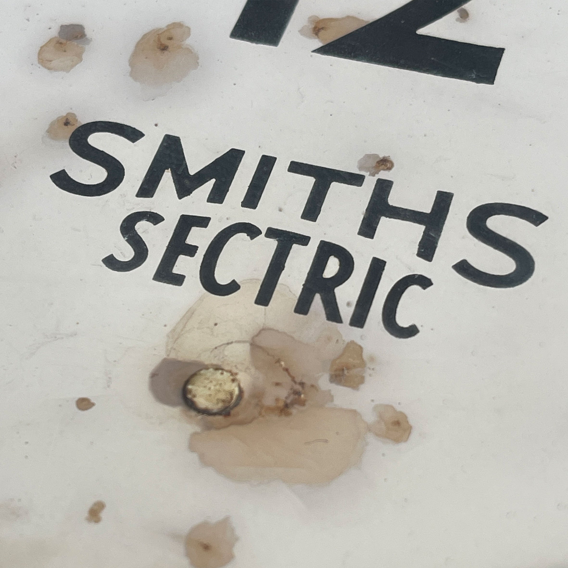 A Vintage Smith's 'Sectric' Wall Clock from the 1940s, made by the English clock company Smiths.. Made from brown Bakelite which is in nice clean condition having been polished and waxed, with an off white dial and retaining its original hands - SHOP NOW - www.intovintage.co.uk