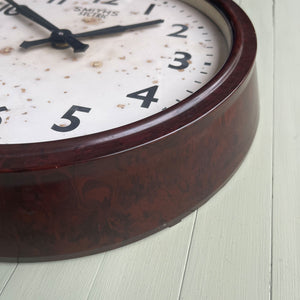 A Vintage Smith's 'Sectric' Wall Clock from the 1940s, made by the English clock company Smiths.. Made from brown Bakelite which is in nice clean condition having been polished and waxed, with an off white dial and retaining its original hands - SHOP NOW - www.intovintage.co.uk