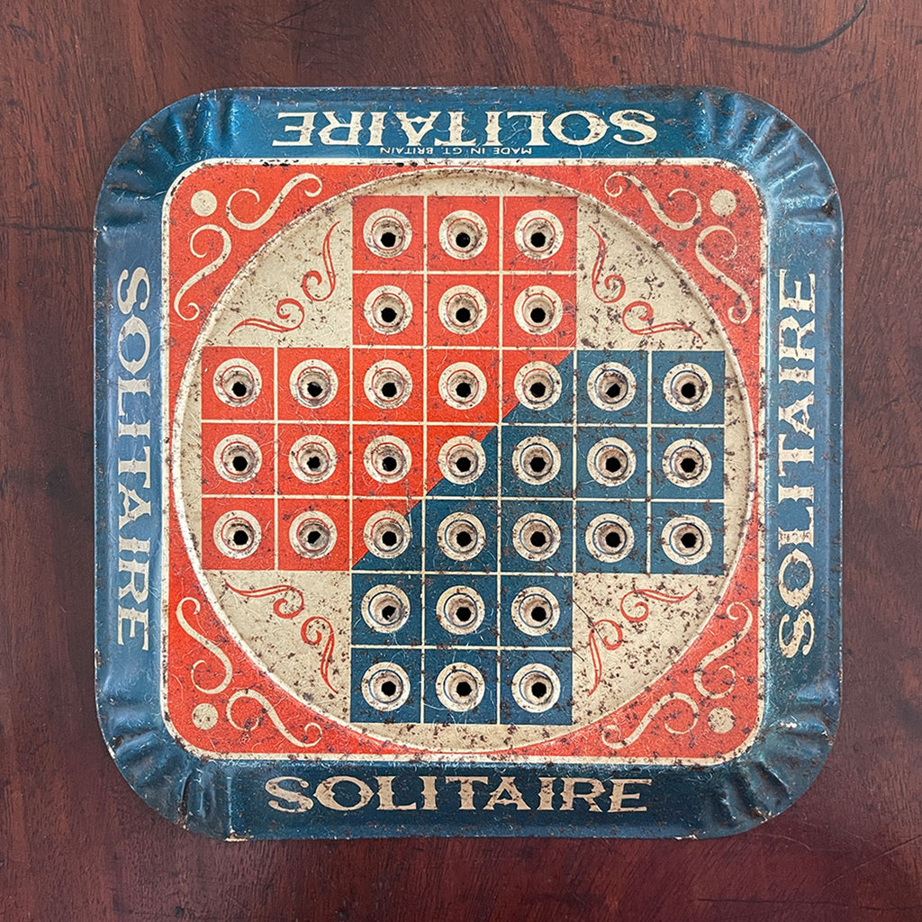 A Vintage Solitaire Board. Made from tin, made in Britain and ready for action! - SHOP NOW - www.intovintage.co.uk