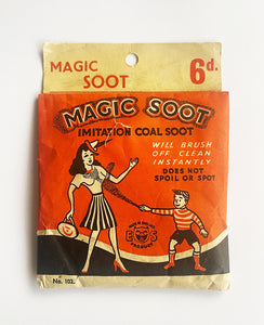 Calling all Jokers. A Vintage bag of Magic Soot. Apparently, it 'Will brush off clean instantly!' - SHOP NOW - www.intovintage.co.uk