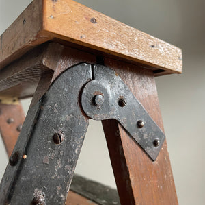A great set of Vintage workshop Step Ladders with loads of wear and original splodges of paint! Very slim when folded so great for storage. - SHOP NOW - www.intovintage.co.uk