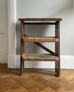 A great set of Vintage workshop Step Ladders with loads of wear and original splodges of paint! Very slim when folded so great for storage. - SHOP NOW - www.intovintage.co.uk