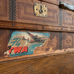 Keep all your treasures safe in this vintage child's Toy Treasure Chest. With some old colourful travel labels still on it - SHOP NOW - www.intovintage.co.uk
