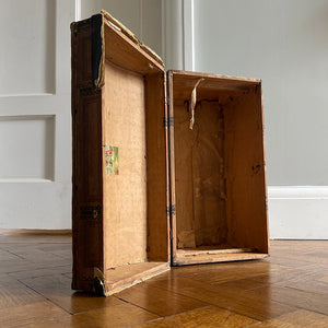 Keep all your treasures safe in this vintage child's Toy Treasure Chest. With some old colourful travel labels still on it - SHOP NOW - www.intovintage.co.uk
