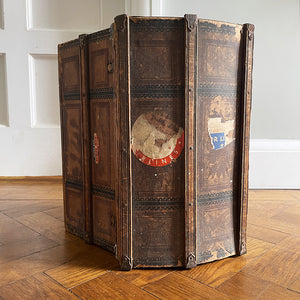 Keep all your treasures safe in this vintage child's Toy Treasure Chest. With some old colourful travel labels still on it - SHOP NOW - www.intovintage.co.uk