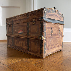 Keep all your treasures safe in this vintage child's Toy Treasure Chest. With some old colourful travel labels still on it - SHOP NOW - www.intovintage.co.uk
