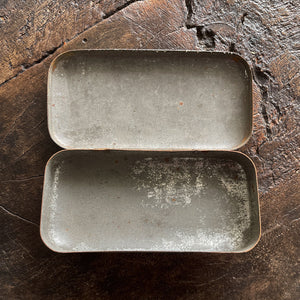 A vintage Ucal Lozenges Tin from the 1920s with a great graphic to the front. Hinged lid. - SHOP NOW - www.intovintage.co.uk