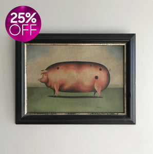 Plump Pig Portrait by Haydn Cornner