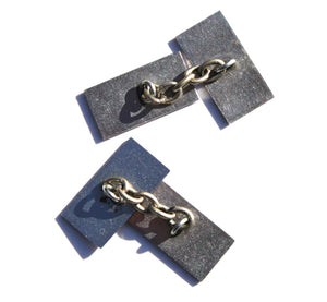 Vintage Deco Steel Cufflinks. Find this and other Smart Vintage items at Intovintage.co.uk.