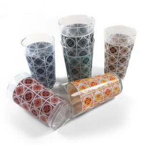 Set of Six Retro 70's glasses