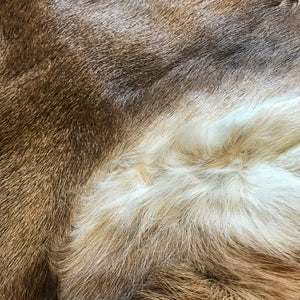 This sumptuous deer skin hide will add a touch of traditional luxury to any contemporary home. Its warm mixture of brown tones and characteristic markings will make a fabulously individual floor covering, couch drape or statement wall-piece - SHOP NOW - www.intovintage.co.uk