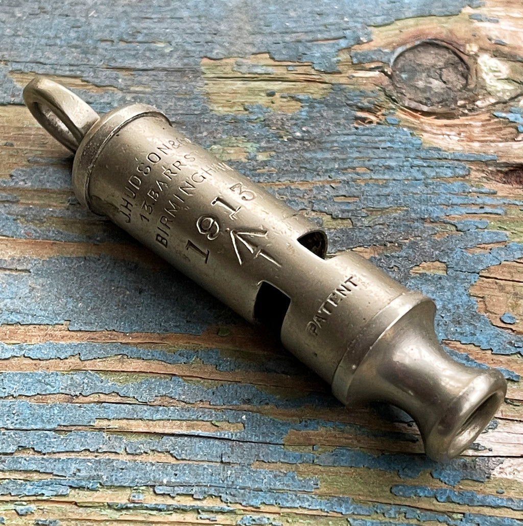 An original 1913 British Army Officer's Whistle by J. Hudson and Co, 13 Bar Street, Birmingham - SHOP NOW - www.intovintage.co.uk