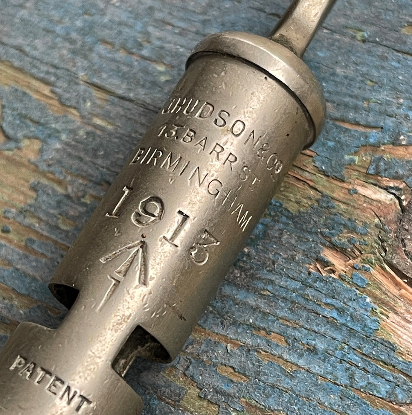 An original 1913 British Army Officer's Whistle by J. Hudson and Co, 13 Bar Street, Birmingham - SHOP NOW - www.intovintage.co.uk