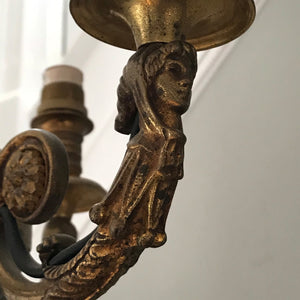 Elegant Empire Style 3 Arm Chandelier