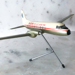 Uber cool Vintage Advertising Display Jet for BKS Air Transport Ltd. This came from the local Southend Airport and would have been displayed in the BKS Flight Office. BKS Air Transport was formed in 1952 and started operations in Feb 1952 as BKS Aerocharter - SHOP NOW -www.intovintage.co.uk
