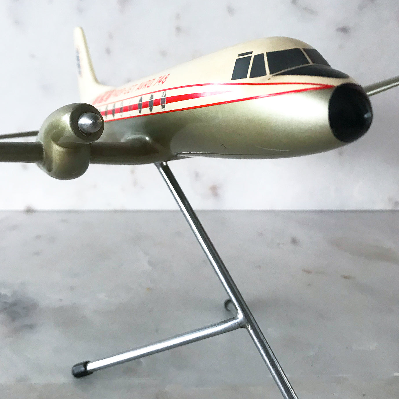 Uber cool Vintage Advertising Display Jet for BKS Air Transport Ltd. This came from the local Southend Airport and would have been displayed in the BKS Flight Office. BKS Air Transport was formed in 1952 and started operations in Feb 1952 as BKS Aerocharter - SHOP NOW -www.intovintage.co.uk