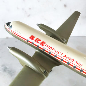 Uber cool Vintage Advertising Display Jet for BKS Air Transport Ltd. This came from the local Southend Airport and would have been displayed in the BKS Flight Office. BKS Air Transport was formed in 1952 and started operations in Feb 1952 as BKS Aerocharter - SHOP NOW -www.intovintage.co.uk