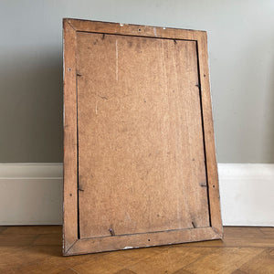 A vintage British Railways East Carriage Mirror etched with the initials 'B.R.(E)' on the mirror plate. The frame is in mahogany with four fixing holes where it would have been mounted in the carriage - SHOP NOW - www.intovintage.co.uk