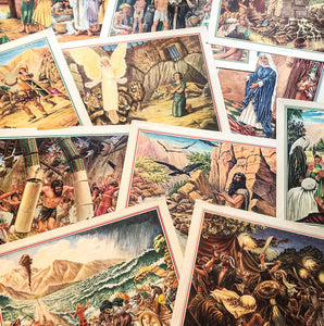 Twenty beautiful, large full colour plates of scenes from the bible. Originally from an Enid Blyton Old Testament Picture box published by MacMilan in 1950. - SHOP NOW - www.intovintage.co.uk