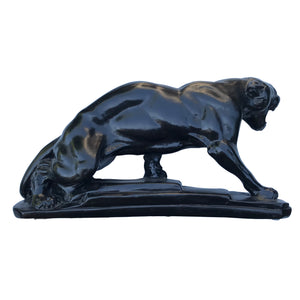 Vintage 1930's Deco Chalkware Black Panther. Find this and other Beautiful Vintage items for you home at Intovintage.co.uk.