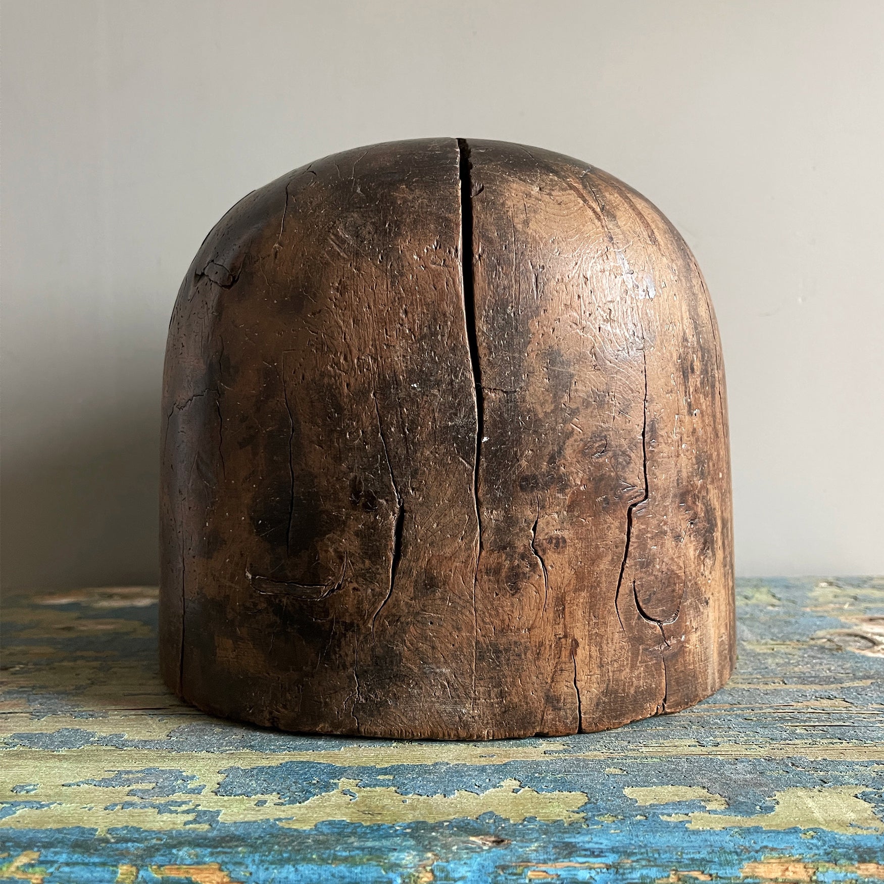 This Milliners Hat Block is a real beauty. Perfectly aged, great colour and oh so tactile.The perfect resting place for resting you hat or cap when not in use - SHOP NOW - www.intovintage.co.uk