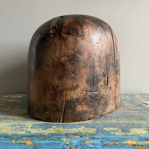 This Milliners Hat Block is a real beauty. Perfectly aged, great colour and oh so tactile.The perfect resting place for resting you hat or cap when not in use - SHOP NOW - www.intovintage.co.uk