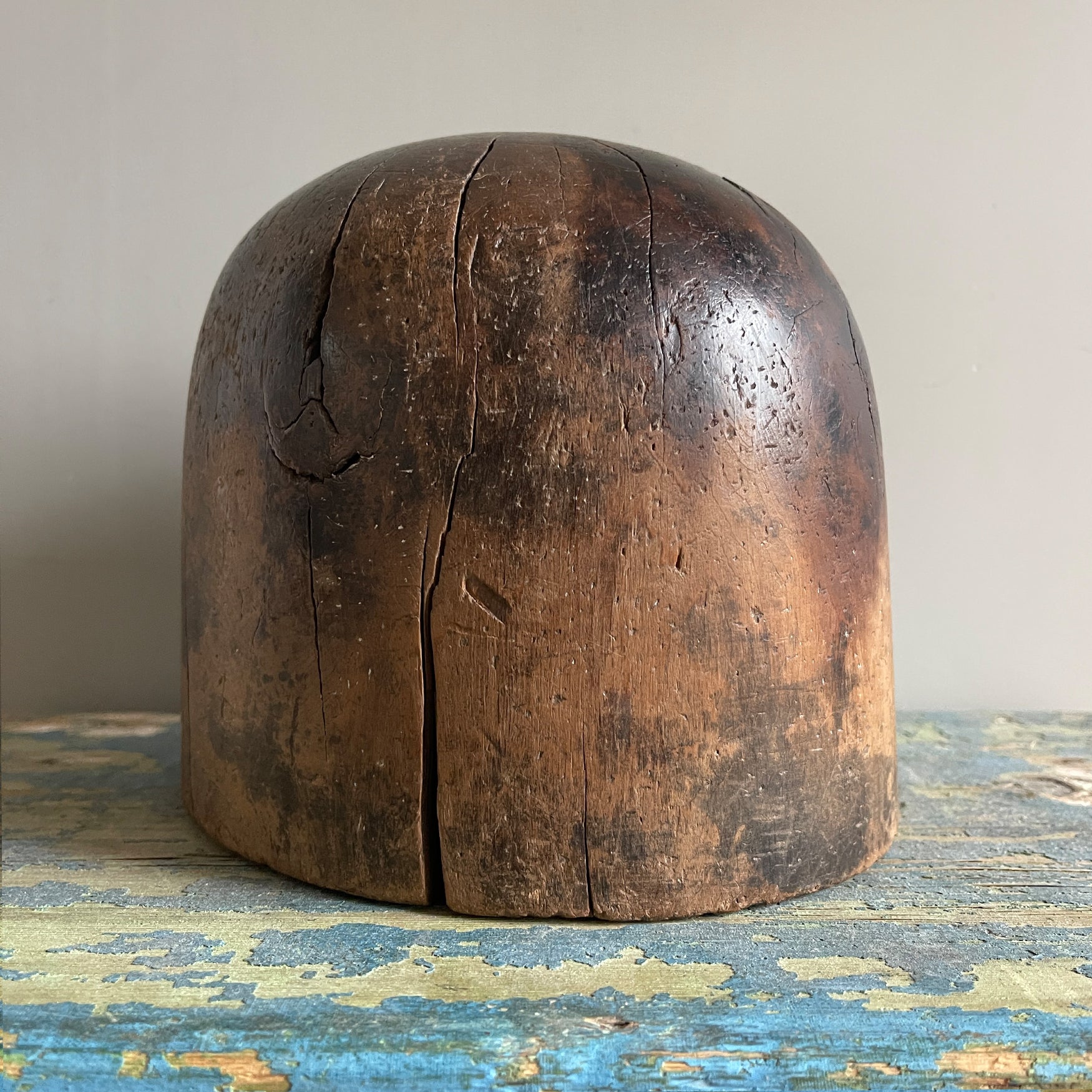 This Milliners Hat Block is a real beauty. Perfectly aged, great colour and oh so tactile.The perfect resting place for resting you hat or cap when not in use - SHOP NOW - www.intovintage.co.uk
