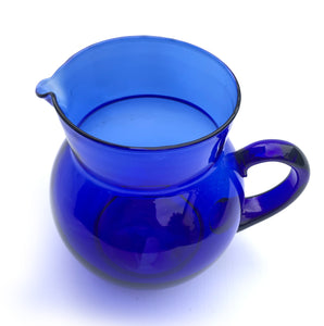 Beautiful hand blown glass jug in a stunning cobalt blue - SHOP NOW - www.intovintage.co.uk