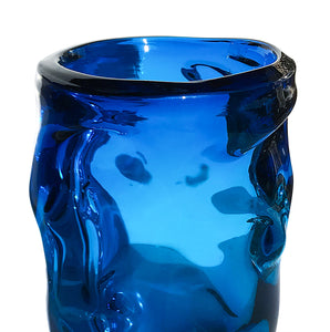 Whitefriars Royal Blue Glass Knobbly Vase, designed by William Wilson and Harry Dyer, pattern number 9608 - SHOP NOW - www.intovintage.co.uk