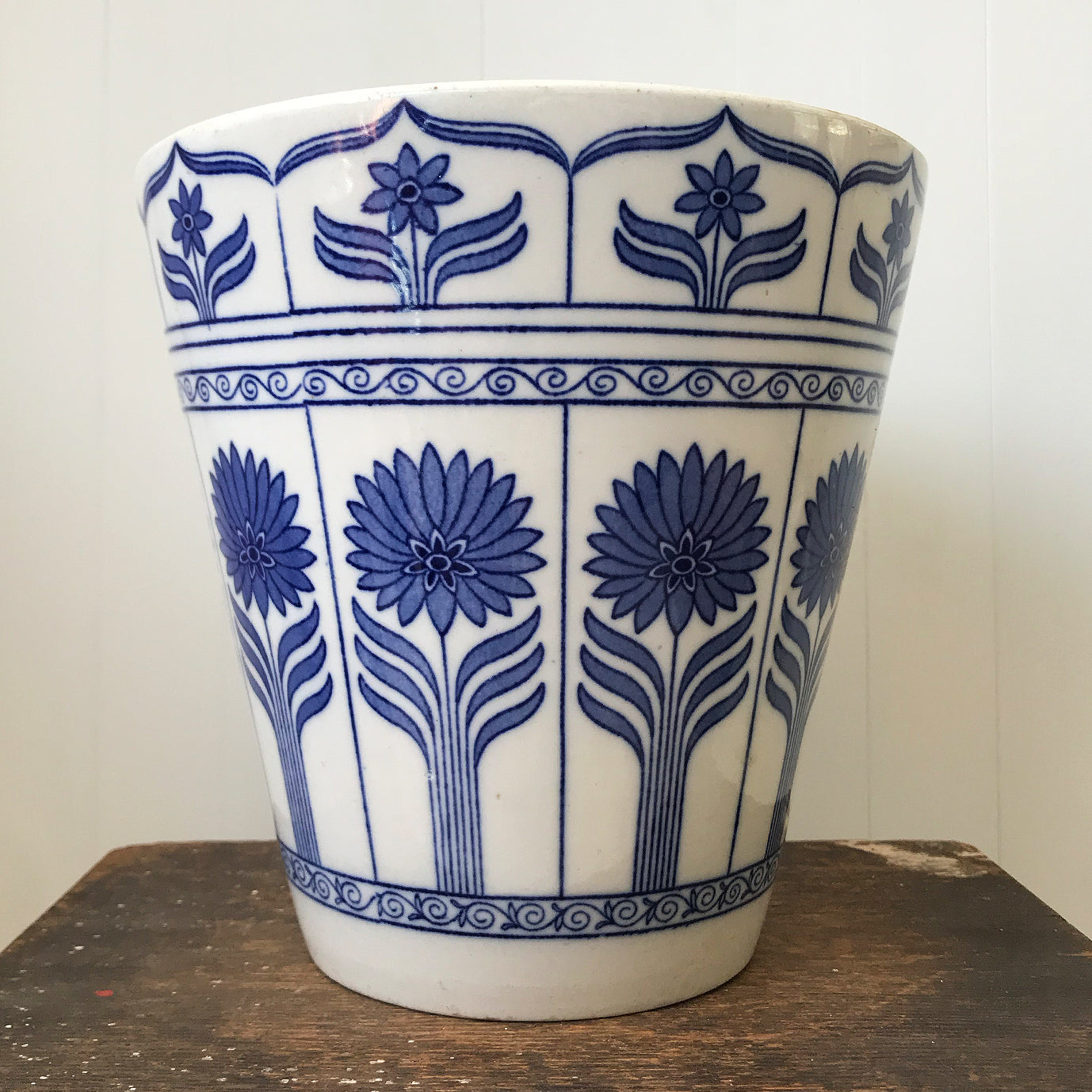 Blue & White Plant Pot