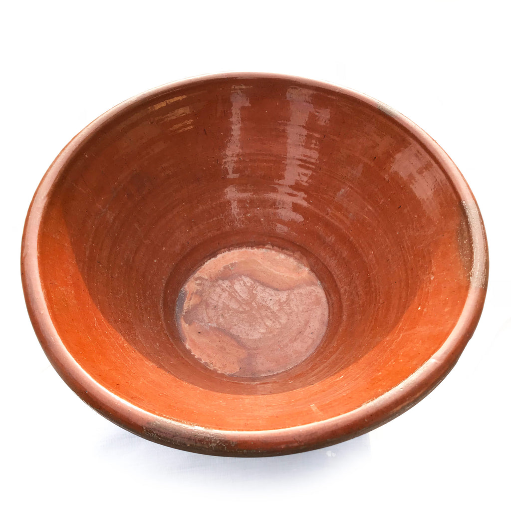 This stunning old glazed large deep bowl is just so practical as well beautiful - SHOP NOW - www.intovintage.co.uk