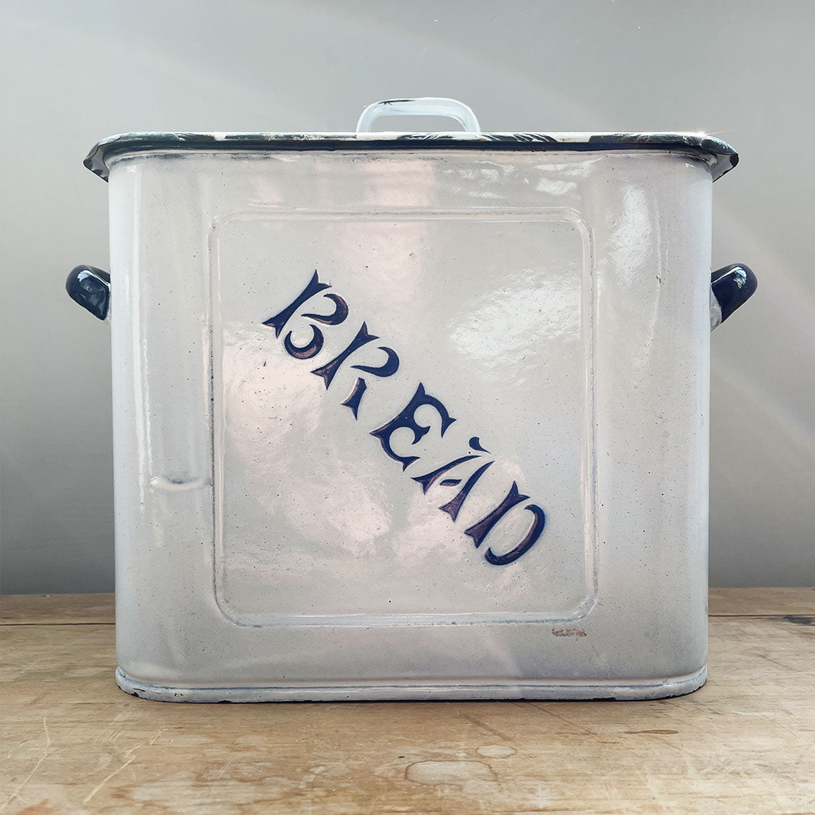 A Vintage Enamel Bread Bin