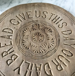 Beautiful Scottish breadboard with the Lord's Prayer, late 19th, early 20th C - SHOP NOW - www.intovintage.co.uk