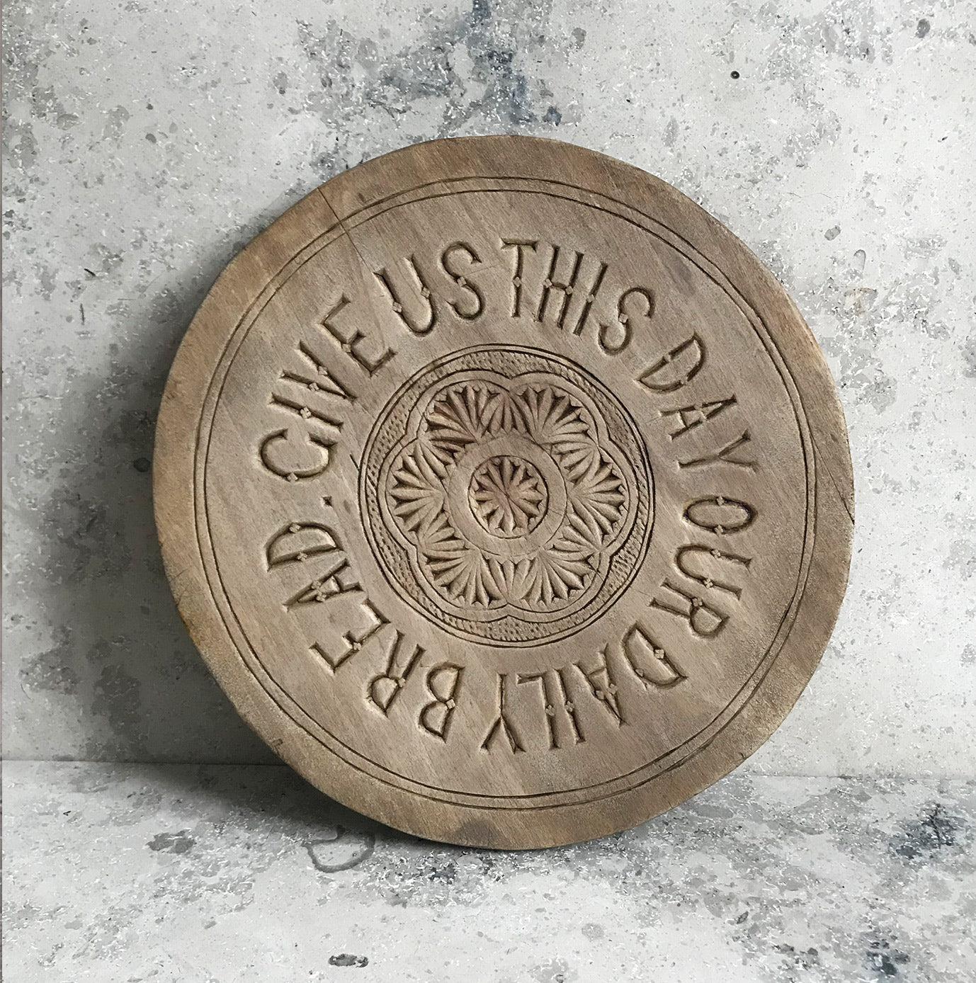 Beautiful Scottish breadboard with the Lord's Prayer, late 19th, early 20th C - SHOP NOW - www.intovintage.co.uk