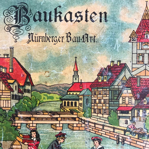 Delightful box of vintage children's building bricks by the Baukasten Toy Company - SHOP NOW - www.intovintage.co.uk