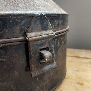 A Royal Naval WW1 (early 1920s) Waterproof White Tropical Service Pith Helmet by the EQUATOR BRAND in its original Japanned tin case - SHOP NOW - www.intovintage.co.uk