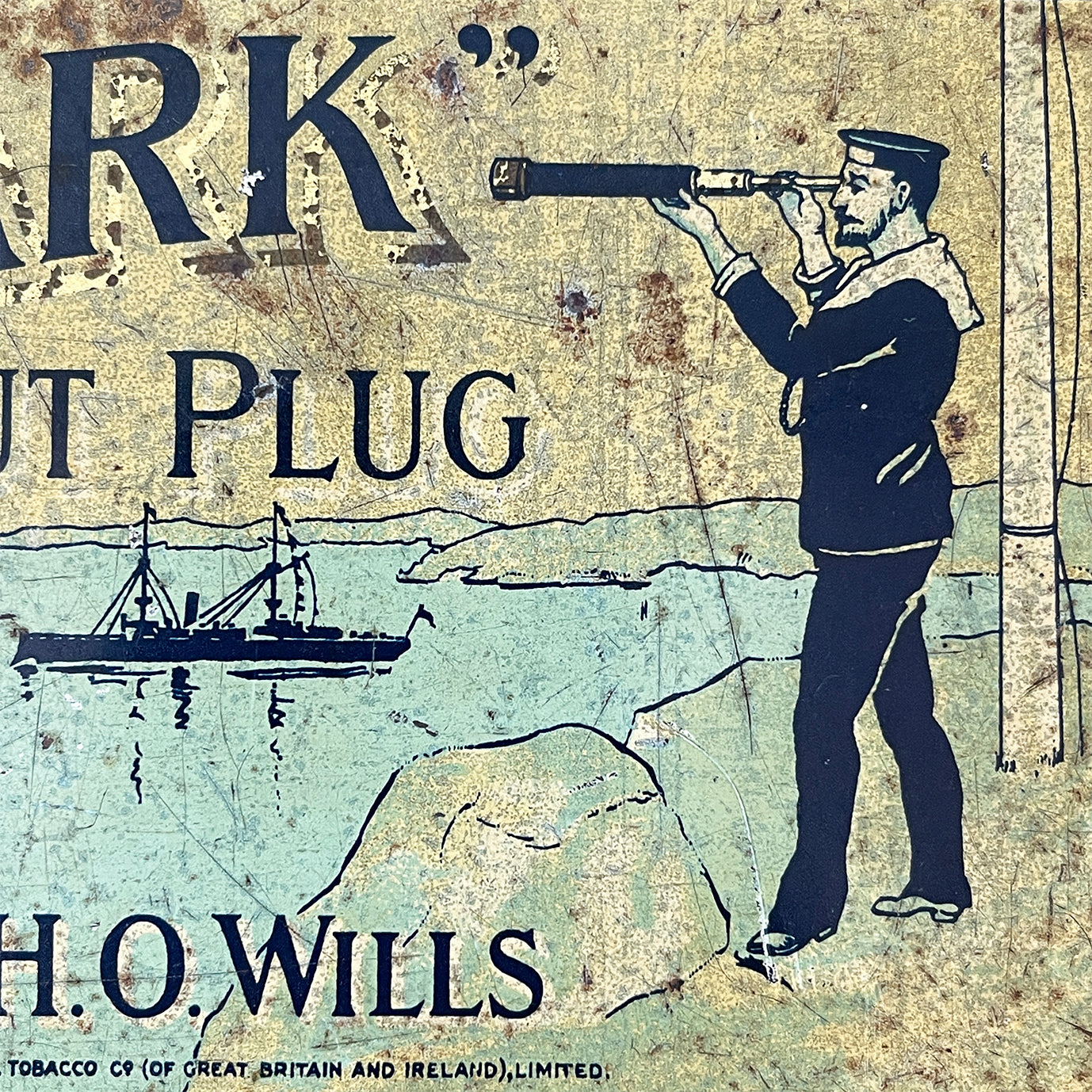 Vintage Bulwark Cut Plug Tobacco Tin from W.D & H.O Wills, that would have held 1LB of tobacco. Great graphics to the front, sides with drilled air holes as part of the tin design. 