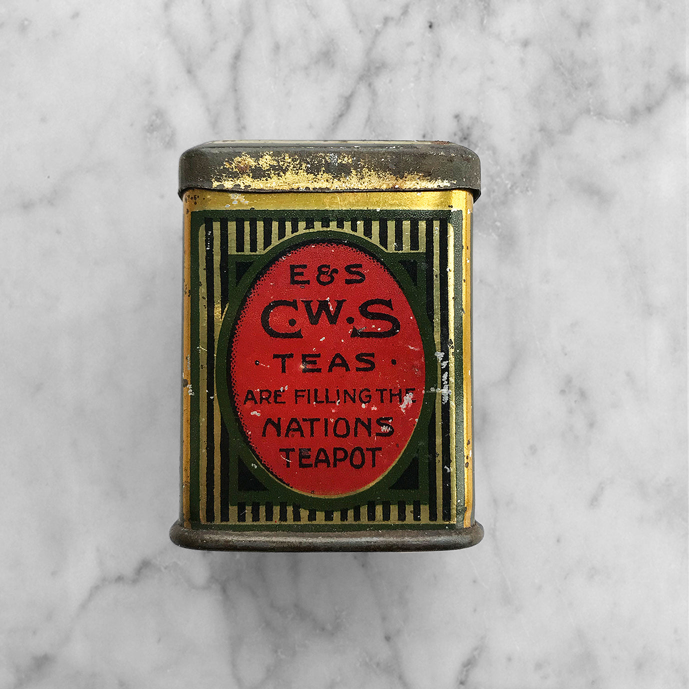 Cws Instant Tea Powder Vintage CWS Tea Sample Tin - IntoVintage.co.uk – Intovintage.co.uk