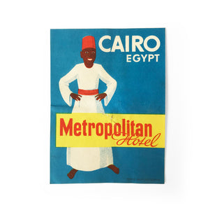 Vintage Cairo, Metropolitan Hotel luggage label. In great condition - SHOP NOW - www.intovintage.co.uk