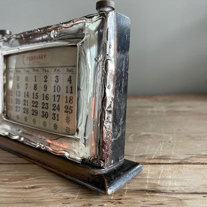 An Antique Silver fronted desk calendar that would look the part on anyone's desk - SHOP NOW - www.intovintage.co.uk
