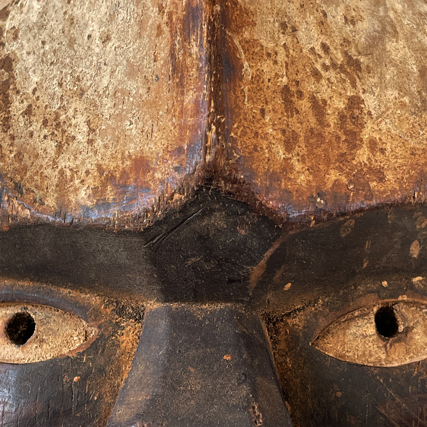 An antique African Mask from the French Cameroon. As a piece of art it has a very cool look with fantastic colour to the mask's surface - SHOP NOW - www.intovintage.co.uk